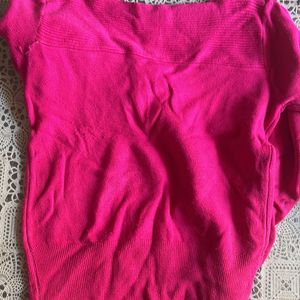 Magenta Woollen Top