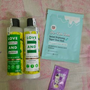 Combo ( Shampoo, Conditioner, Sheet Mask,Oil)