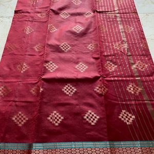 Brand New Cotton Silk Saree With Blouse Piece