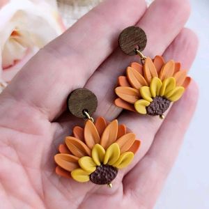 Clay Flower Earring No 12