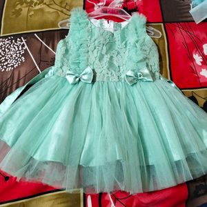 Small Baby Light Green Frock..