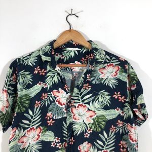 Navy Blue Printed Shirt