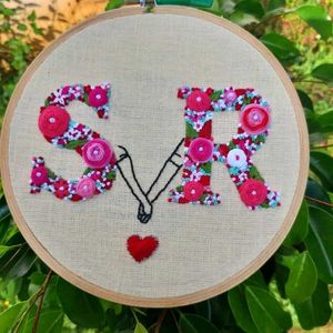 Couple Initial Letter Hoop