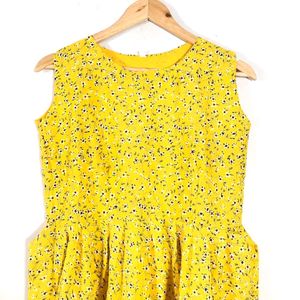 YELLOW PRINTED DRESSES