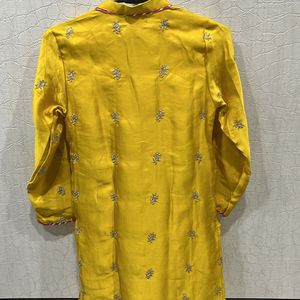 Festive Kurta In Yellow Color