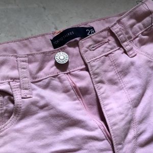 Straight Fit Pink Jeans