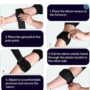 Tennis Elbow Support for gym with Strap Set Of 1