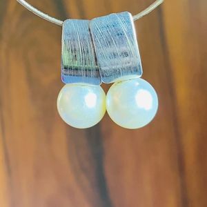 White Pearl Earrings