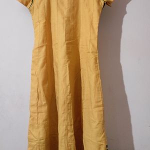 Embroidery Yellow Colour A Line Top