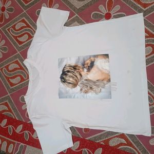 White Beautiful Tshirt Fancy