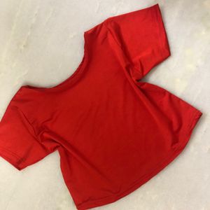 Red Crop Top