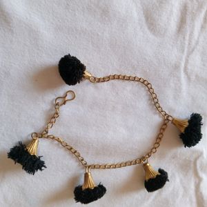 Black Pom Poom Bracelet