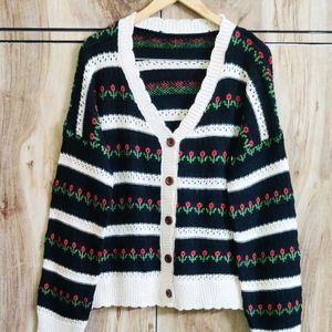 Black Designer Cardigan Size-46-48