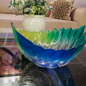 MIKASA WALTHER GLASS LEAF SHAPED WEST GERMANY BOWL