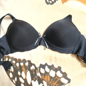 2 Black And Brown Paded Nylon Spandex Bras