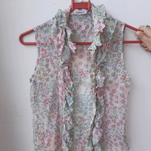 Pinterest Style CACHAREL Floral Top Outer