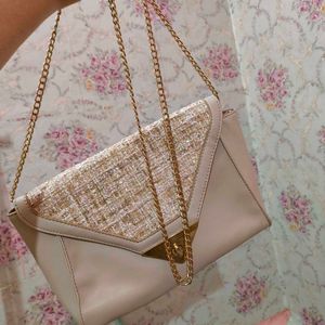 🤎Caprese Beige Solid Shoulded Bag