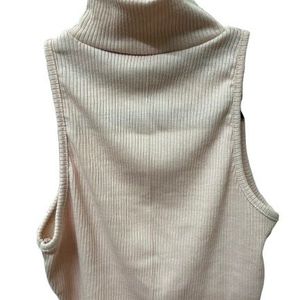 Women’s/ girl Solid Ribbed Slim Fit Crop Tank Top