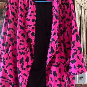 Leopard Print Blazer And Pants Set