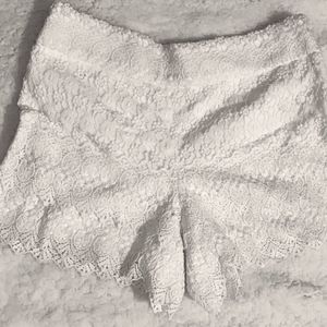 coquette crocheted high waisted shorts