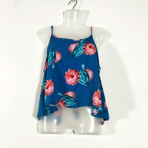 Back Open Floral Printed Top