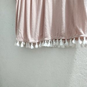 Pink Deep Neck Top