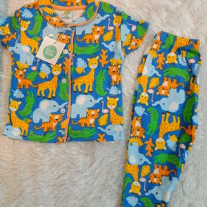 🆕 Jungle Theme Baby Night Suit