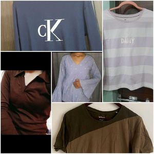 Women Thrifty 5 Combo Tops