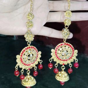 ♥️ Red & 🟡 Golden  Bridal Jewellery Set