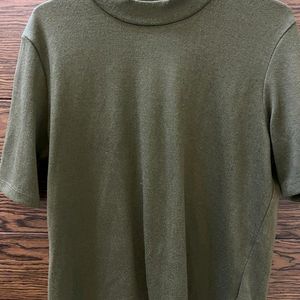 Bare Green High Neck Tshirt