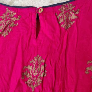 Magenta/Fusha Highlow Kurta