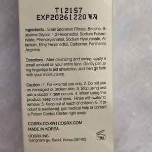 Cosrx Snail Mucin Power Essence & Moisturiser