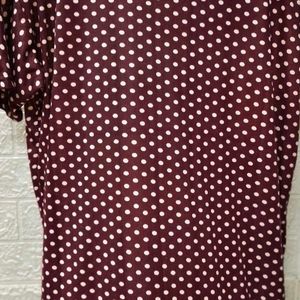 Tshirt Dress Night Wear With Polka Dots