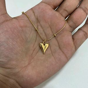 Heart Dot Gold Necklace