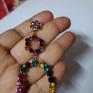 Multi Colour Long Earrings