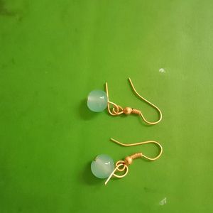 Handmade Hanging Sea Blue Colour Earring