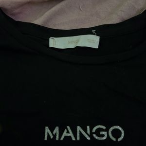 Mango Branded TShirt Black