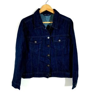 Navy Blue Denim Jacket For Women's