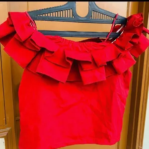 Red Off Shoulder Top