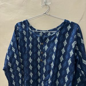 Indigo blue jaipuri kurti