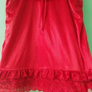 Hot Red 2 Pcs Night Dress