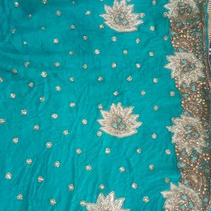 Heavy work Bridal Wear Saree used twice.