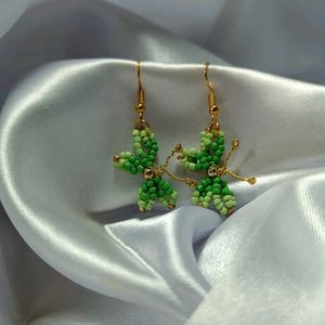 Handbeaded Butterfly Earring