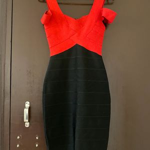 Red And Black Bodycon Dress