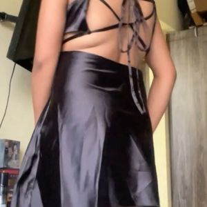 Satin Black Dress