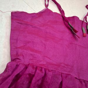 Handmade Cute Flared Crop Top