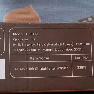 Agaro Hair Straightener