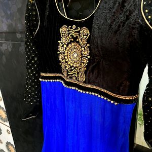 Anarkali Full Gown With Shawl