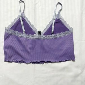 lilac lace cami