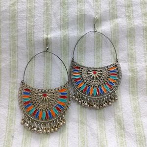 Multicolored Oxidised Boho Earrings ( New )